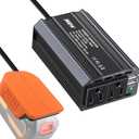 300W Power Inverter for Black & Decker 20V Li-ion Battery DC 20V to AC 110-120V Battery Inverter Portable Power Station Generator with 2 AC Outlet & 2 USB Ports for Camping Outdoor