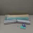 American Mahjong Game Set, 166 Light Green Tiles, Blue Bag with Entire Accessories, 4 All-in-One Rack/Pushers, Mahjong Tiles Set