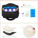 Wearable Breast Pump Bag Compatible with Momcozy and Eufy, Portable Pumping Bag with Cooler Compartment, Breast Pump Carrying Case with Drying Mat for Work, Travel and Family Use, Black