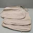 AAAAAcessories D-Shaped Chair Cushions, 2" Thick Dining Chair Pads with Ties and Removable, Machine-Washable Cover, 17" x 16", Set of 6, Oatmeal Beige