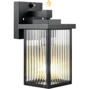 Dusk to Dawn Outdoor Lighting, Waterproof Outdoor Porch Light with Tempered Glass, Outdoor Light Fixture for House Exterior Front Door Garage Patio (1 Pack)