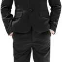 Boys Suits 5 Pieces Slim Fit Blazer Pants Black Blue Outfit Suit for Wedding (3)