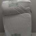 AAAAAcessories D-Shaped Chair Cushions, 2" Thick Dining Chair Pads with Ties and Removable, Machine-Washable Cover, 17" x 16", Set of 6, Pinstripe Blue