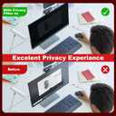 [2-Pack] 24 Inch Computer Privacy Screen Filter (16:9 Aspect Ratio) - Removable, Anti Glare & Blue Light Blocking, Compatible with HP Dell ASUS Acer Samsung Monitors