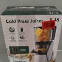 EanOruus Juicer Machines, 3-in-1 Cold Press Juicer with 6.5" Extra Large Chute, 100oz Large Capacity, AC Motor, Makes Juice, Nut Milk & Sorbet, Bright White