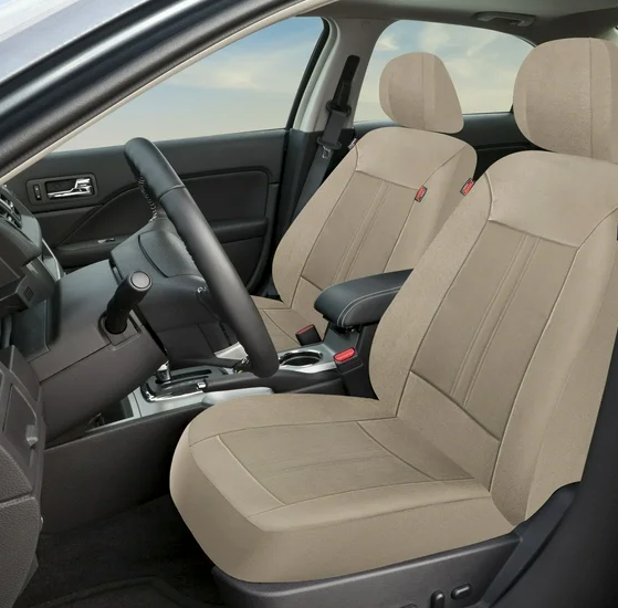 Dickies 3 Pcs Vegan Leather Front&Rear Seat Covers, Full Vehicle Protection