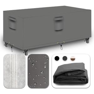 Heavy Duty Patio Furniture Covers Waterproof, 600D Outdoor Furniture Cover Waterproof for Sectional Sofa Couch, Outdoor Dining Table and Chair Set Covers 98''L x 78''W x 32''H, Grey