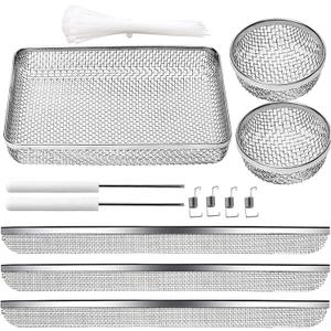 RV Insect Screen, RV Water Heater Cover for Refrigerator Vents - 20" x 1-1/2" & 2.8"x1.3" & 8.5" x 6" x 1.3" - Furnace Screen with Installation Tool (6PC Set)