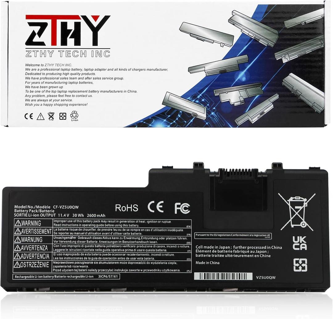 CF-VZSU0QW CF-20 FZ-A2 Battery Replacement for Panasonic ToughBook CF-20 FZ-A2 Mk1 Tablet PC CF-VEK20 CF-20A0205NG CF-20A0205TD FZ-A2A203CA3 CF-VZSU0QJS CF-VZSU0QK CF-VZSU0QR CF-VZSU0QQ 11.4V 30Wh