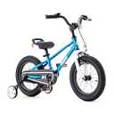 RoyalBaby Freestyle Kids Bike 14 Inch Childrens Bicycle with Training Wheels Toddlers Boys Girls Beginners Ages 3-5 Years, Blue