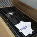 Pamray 58 Inch Computer Desk with Monitor Stand and Shelves Gaming Desk with LED Lights & Power Outlets PC Vanity Table with 2 Drawers for Home Office Black