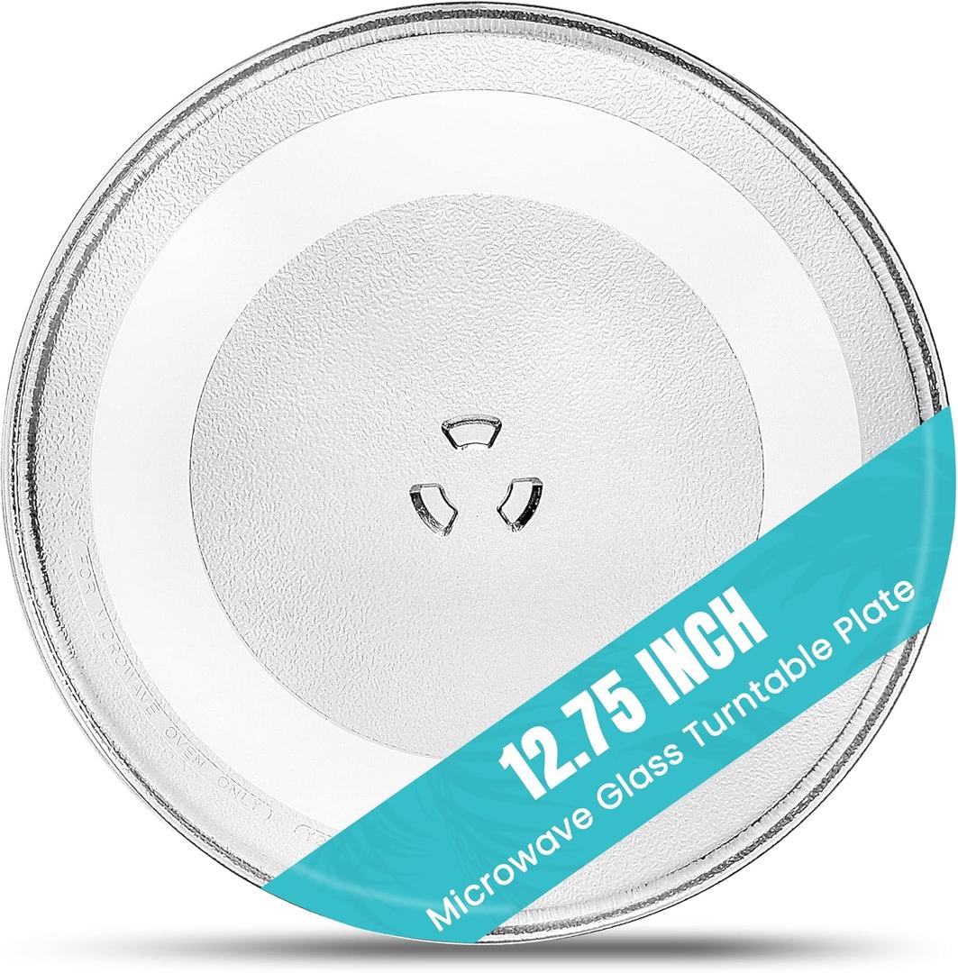 12.75" 1B71961F Microwave Glass Plate Replacement by AMI PARTS Fit for G.E Whirl-pool Microwave Glass Turntable Plate Replaces 1B71961E 1B71961H