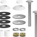 Diving Board Bolt Kit, Diving Board Mounting Kit for Two Hole Residential Pool Diving Board, Diving Board Bolts Kit Compatible Diving Boards for Inground Pools