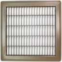 HVAC Premium 12" X 10" Heavy Duty Floor Grille - Fixed Blades Air Grill - Brown [Outer Dimensions: 13.75 X 11.75]