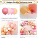 Daisy Balloon Garland Pink Blush Pastel Orange White Balloons with Flower Clips Rose Gold Confetti Balloon Arch Kit for Boho Daisy Baby Shower Party Decorations