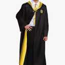 Harry Potter Robe, Deluxe Wizarding World Hogwarts House Themed Robes for Adults, Movie Quality Dress Up Costume Accessory, Hufflepuff, L(10-12)