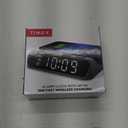Timex Alarm Clock with Wireless Charger for iPhone and AirPods - Black (TW14B)