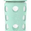 Lifefactory 16-Ounce Glass Water Bottle with Active Flip Cap and Protective Silicone Sleeve, Mint