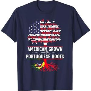 American Grown With Portuguese Roots T-Shirt, XL
