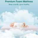 Babelio Memory Foam Crib Mattress Dual-Sided Baby Toddler Mattress Standard Size, Removable Waterproof Cover, CertiPUR-US Certified, Grey