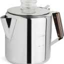 Fox Run Rapid Brew Stainless Steel Stovetop Coffee Percolator, 2-6 Cup