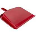 2 x SPARTA Large Handheld Dustpan with Hanging Hole, Heavy-Duty Plastic Dustpan with Wide Lip for Countertops and Surfaces, Plastic, 10 Inches, Red
