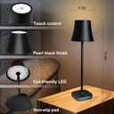 Cordless Table Lamp,LED Battery Operated Desk Lamp, 5400mAh 72 Hours Rechargeable Modern Nightstand Lamp with Touch Control,Portable Bedside Lamps for Nightstand,3 Color Dimming