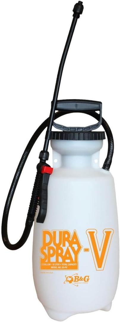 B&G DuraSpray V Chemical Resistant Plastic Sprayer, 2 Gallon