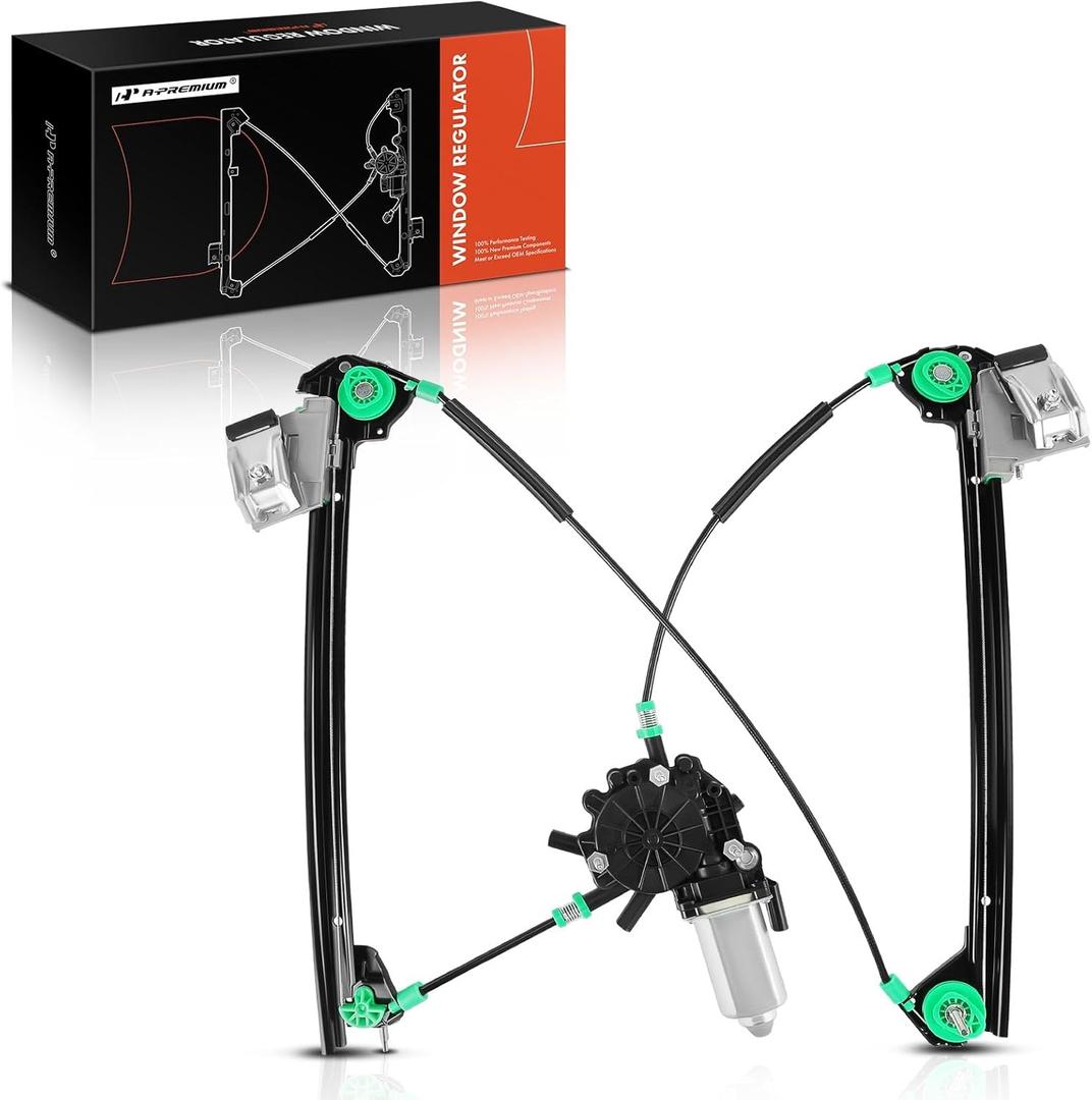 A-Premium Power Window Regulator with Motor Replacement for Chevrolet Corvette 1997-2004 Front Left Driver Side Replaces #10344131
