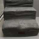 Aodisman Dog Stairs for Small Dogs, 3Step NonSlip Pet Stairs for Couch Sofa and Chair, Dog Bed Stairs for Puppy, Older Cat,Grey,13.6" H