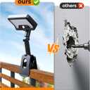 Clip On Solar Lights Outdoor, Motion Sensor Outdoor Lights, 92 LEDs 600LM Solar Fence Lights Outdoor Waterproof,Security Lights for Fence, Deck, Gutter (2, Clamp/Black/6000K)