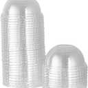 LIDS ONLY: Dome-Shaped Lids, 50 Transparent Plastic Lids For 5 Ounce Coppetta To Go Cups - Cups Sold Separately, Disposable, Clear Plastic Dessert Cups Lids, For Dessert Takeaways- Restaurantware