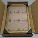 Wood 8x12 Frame Gold, Ornate Natural Wooden 12x8in Picture Frames, Modern Golden 8 x 12inch Gallery Photo Pic Frame with HD Plexiglass, Horizontal Vertical Wall Mounting Tabletop Display 1Pcs