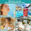 7 x 150PCS Disposable Plastic Drinking Straws - Flexible Straws Disposable Long Colorful PP Plastic Striped Assorted Colors for Home Use Milk Juice Drinks (Fluorescent Color)