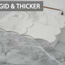 COLAMO Luxury Peel and Stick Backsplash,Faux Stone Mix Metal Smart Adhesive Mosaic Tile,Stick on Arabesque Geometric Water Jet, Accent Wall Tile for Kitchen,Fireplace,Bathroom(10,White Marble) (Silver Alps)