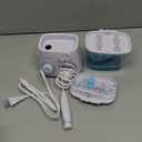 TUREWELL Water Flossing Oral Irrigator, 600ML Dental Cleaner 10 Adjustable Pressure, Electric Oral Flosser for Teeth/ Braces, 8 Replacement Jet Tips for Family (White)