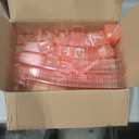 Mifoci 300 Pcs 5 oz Pink Plastic Dessert Cups with Lids and Spoons Mini Clear Reusable Yogurt Parfait Appetizer Cup for Wedding Baby Shower Party Picnic Dessert Fruit Pudding Ice Cream Cake