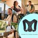 King Mills Plus Size Back Brace, Back Brace Posture Corrector for Women and Men, Ideally Use as Plus Size XL to XXXL Back Straps for Posture, Back Spine Corrector, or Rounded Shoulder Corrector (Black)