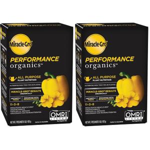 Miracle-Gro Performance Organics All Purpose Plant Nutrition, 1 lb. - All Natural Plant Food for Vegetables, Flowers and Herbs - Apply Every 7 Days for Best Results - Feeds up to 200 sq. ft.
