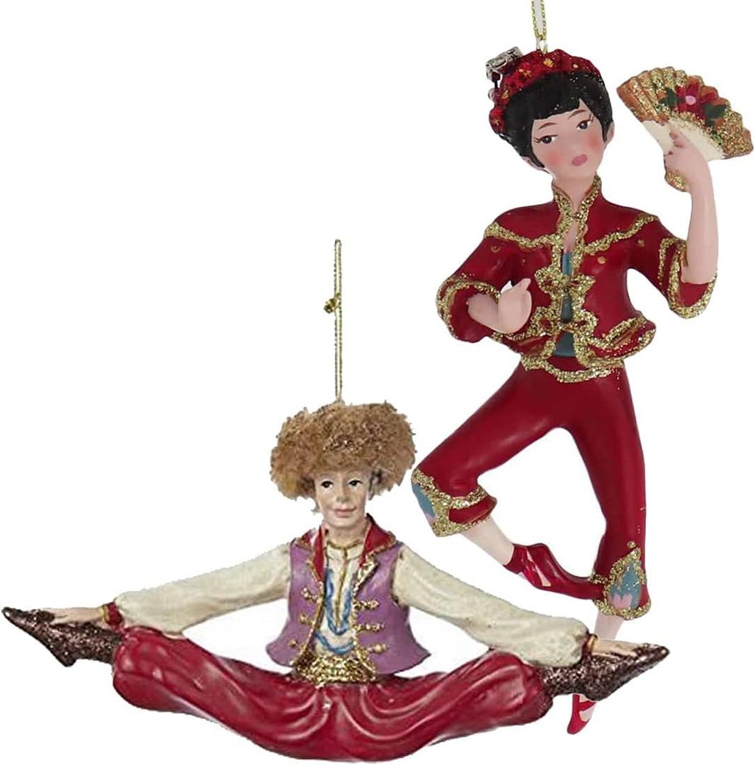 Kurt Adler Resin International Dancer Ornament Set Of 3, Christmas