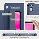 JETech Case for iPad (A16) 11th Generation 11 Inch 2025 / iPad 10th Generation 10.9 Inch 2022, Slim Smart Cover with Hard PC Translucent Back, Supports Touch ID, Auto Wake/Sleep (Deep Navy)