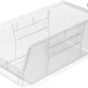 Akro-Mils AkroBins Plastic Storage Bins, Clear, 10.88 x 5.5 x 5 In, 12-Pack
Space-Saving Stackable Bins for Garage, Pantry, Craft Organization