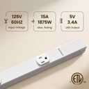 SURAIELEC 24 in Hardwired Under Cabinet Power Strip with USB-A & USB-C