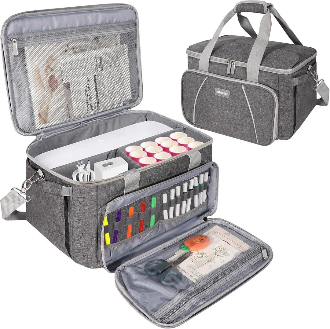 Carrying Case Compatible with Cricut Joy Xtra Smart Cutting Machine, Portable Travel Bag Fit for Cricut Joy Xtra Extra Accessories and Supplies (Bag Only) (Gray)