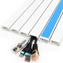 YesBes 87in Cord Hider Kit, Cord Covers for Wires on Wall, Paintable Cable Raceway, Cord Hider for Wall Mount tv, tv Cable Hider Wall kit, Wire Covers for Cords, 6X L14.5in X W0.96in X H0.57in