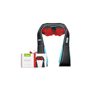 Neck Massager, Shiatsu Shoulder and Back Neck Massager with Heat, Neck Massager Pillow for Neck for Body Muscle Pain Relief, Neck Massager Gifts for Mom Dad Women Men, Home, Office Car Use (Greyblack)