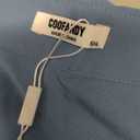 COOFANDY Blue Button Up Blouse 5XL