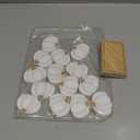 Tradder 14 Pcs Thanksgiving Place Card Holders with Gold Foil Pumpkin Card Harvest Mini Pumpkin Name Photo Picture Stand Holder for Thanksgiving Decorations Wedding(White)