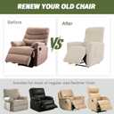 FUANGUI Recliner Chair Covers 4-Pieces Small Recliner Cover for Recliner Chair, Non Slip Covers Washable Lazy Boy Recliner Slipcovers/Furniture Protector for Kids, Dog, Living Room, 04