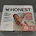 The Honest Company Comfort Dry Disposable Diapers for Sensitive Skin, Hypoallergenic, Rose Blossom + Tutu Cute, Club Box Size 1 (814 lbs), 78 Count